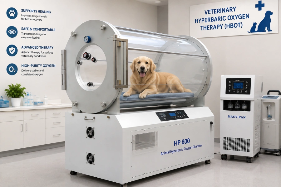 Veterinary hyperbaric chamber for dog.webp
